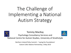 The Challenge of Implementing a National Autism Strategy