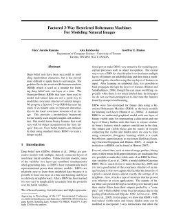 Factored 3-Way Restricted Boltzmann Machines For Modeling