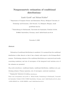 Nonparametric estimation of conditional distributions