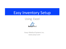 Easy Inventory Using Excel