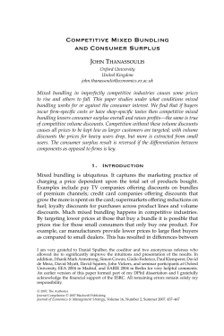 Competitive Mixed Bundling and Consumer Surplus