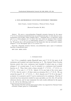 A NON-ARCHIMEDEAN DUGUNDJI EXTENSION THEOREM 1