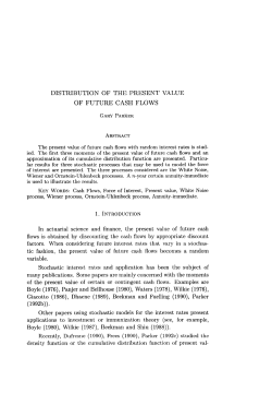 Distribution of the Present Value of Future Cash Flows