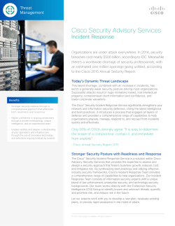 Cisco Security Incident Response Service