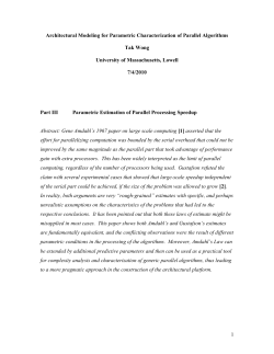 Parametric Estimate of Speedup by Parallel Processing