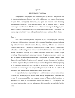 Appendix HIP EXERCISE PROGRAM The purpose of this program