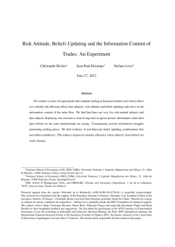 Risk Attitude, Beliefs Updating and the Information Content of