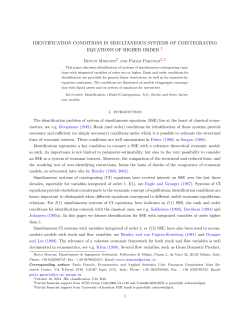 Identification conditions in simultaneous systems