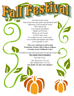 Fall festival time is here Time to have fun, play games and spread