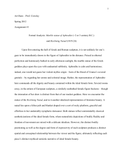 Art Hum &ndash; Prof. Crowley Spring 2012 Assignment #1 Formal