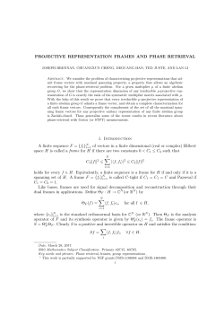 PROJECTIVE REPRESENTATION FRAMES AND PHASE