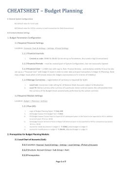 Location: Budget > Planning > Settings