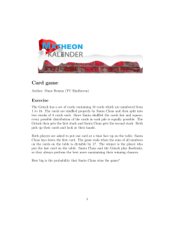 Card game - Mathekalender