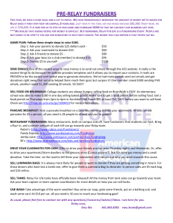 GAME PLAN: Follow these simple steps to raise $100. Step 1: Ask