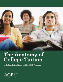 The Anatomy of College Tuition - The American Council on Education