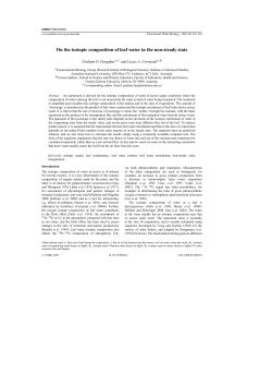 On the isotopic composition of leaf water in the non-steady state