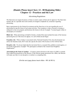 Chapter 12 &ndash; Practices and the Law