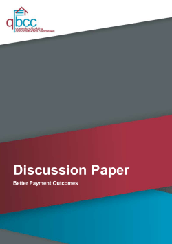 Better payment outcomes - Queensland Building and Construction