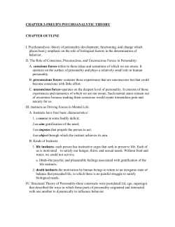 CHAPTER 2-FREUD`S PSYCHOANALYTIC THEORY CHAPTER