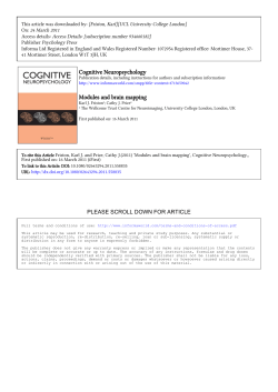 Cognitive Neuropsychology Modules and brain mapping