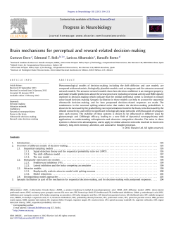 Brain mechanisms for perceptual and reward-related decision