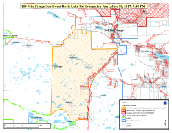 100 Mile Fringe SW Davis Lk Rd Evacuation Alert Map