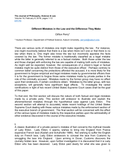 Different Mistakes in the Law and the Difference They Make Clifton