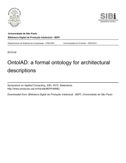 OntolAD: a formal ontology for architectural descriptions