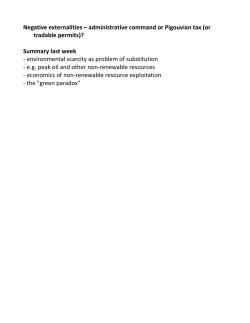 Negative externalities &ndash; administrative command or Pigouvian tax