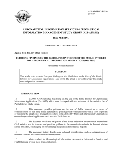 EUROPEAN FINDINGS ON THE GUIDELINES ON THE USE OF