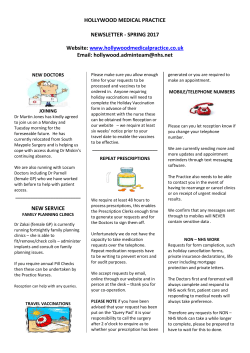 Latest Newsletter - Hollywood Medical Practice