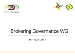 Brokering IG Session - Research Data Alliance