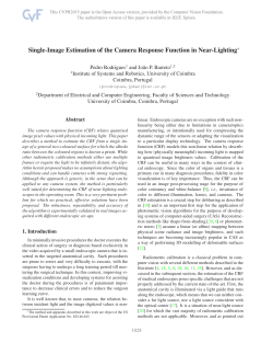 Single-Image Estimation of the Camera Response Function in Near