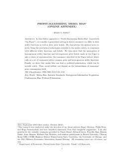profit-maximizing media bias (online appendix)
