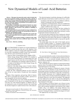 New dynamical models of lead-acid batteries