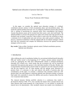 Optimal asset allocation of pension fund under Value-at