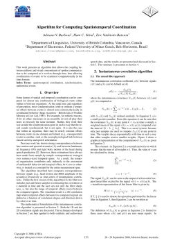 Algorithm for Computing Spatiotemporal Coordination