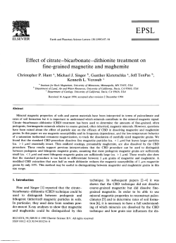 Effect of citrate-bicarbonate-dithionite treatment on fine