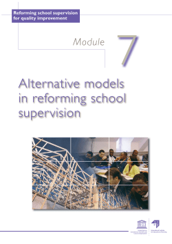 Alternative models in reforming school supervision