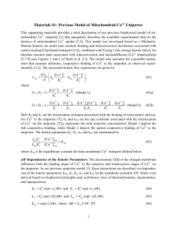Mechanistic Model of Mitochondrial Calcium Uniporter