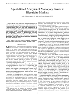 Agent-Based Analysis of Monopoly Power in Electricity Markets