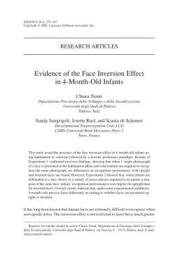 Evidence of the Face Inversion Effect in 4-Month