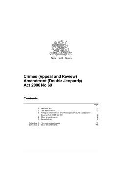 (Appeal and Review) Amendment (Double Jeopardy) Act