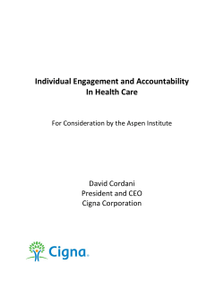 Individual Engagement and Accountability In Health Care
