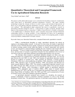 Quantitative Theoretical and Conceptual Framework Use in