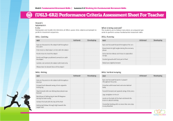 (U6L3-6R2) Performance Criteria Assessment Sheet For Teacher
