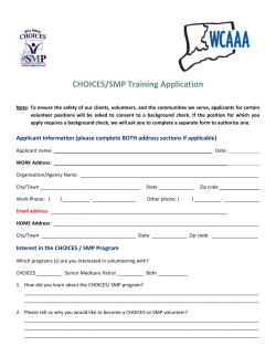 SMP Volunteer Application