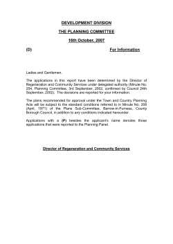 development division - Barrow Borough Council