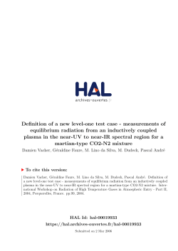 Definition of a new level-one test case - measurements of