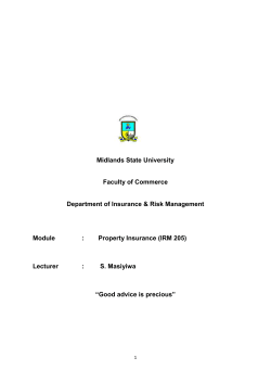 property insurance 1 - Midlands State University